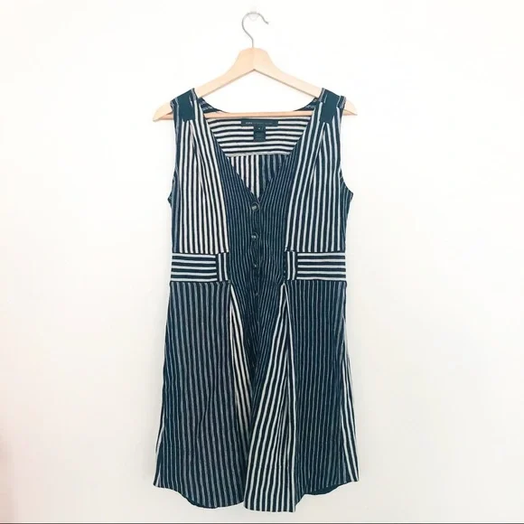 Marc by Marc Jacobs Normandy Blue Stripe Dress Size Small - Picture 2 of 14